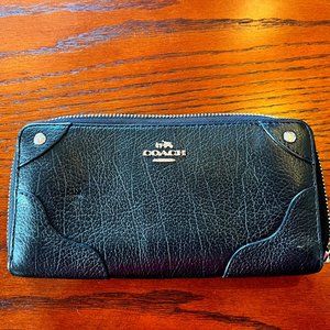 Coach Leather Wallet – Black